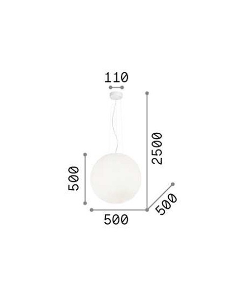 IDEAL LUX Mapa Bianco SP1 D50 Lampadario Moderno