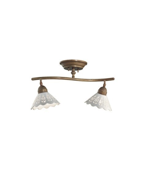 Paralume In Ceramica Bianca Diametro 30cm - Per Lampadari Vintage E Applique - Foto 11