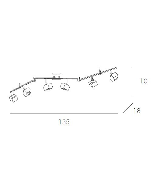 Toplight Metropolitan 1047/F6-G Lampada Soffitto