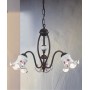 Ferroluce Chieti C168/3 LA Lampadario Rustico in Ceramica 3 Luci