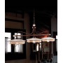 Ferroluce Alessandria C544 BL Lampadario Rustico Ceramica 3 Luci