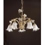 Ferroluce Siena C1185/5 LA Lampadario Rustico Ceramica 5 Luci