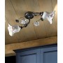 Ferroluce Pisa C1204/2 PL Lampada Soffitto Ceramica 2 Luci