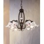Ferroluce Chieti C168/5 LA Lampadario Rustico in Ceramica 5 Luci