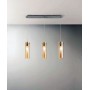 FABAS Sintesi 3480-47-125 Lampadario Moderno 3 Luci Ambra