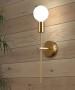 SIKREA Anna/A 2062 Modern Brass Wall Lamp