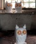 KARMAN Ti.Vedo CT1051B Owl-Shaped Floor Lamp set