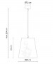 KARMAN Cupido SE194CD Fabric Interior Suspension Lamp technical measures