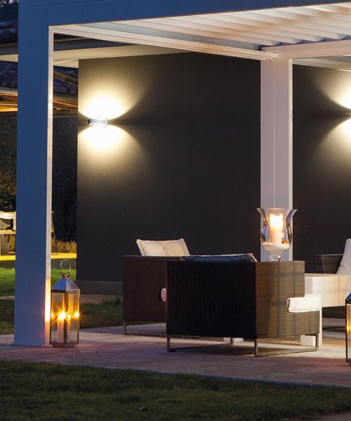 SOVIL Plaza 98588 White Modern Wall LED Outdoor Lamp set