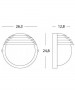 SOVIL Palpebra Large Round 790 Outdoor Wall Lamp E27 technical measures