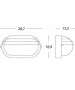 SOVIL Palpebra Large Oval 788 Outdoor Wall Lamp E27 technical measures