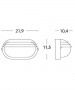 SOVIL Palpebra Small Oval 787 Outdoor Wall Lamp E27 technical measures
