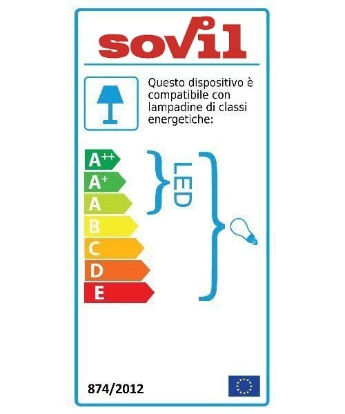 SOVIL Industriale Tonda Grande 781 Lampada per Esterno da Soffitto E27