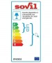 SOVIL Three Applique Alta Lampada per Esterno da Parete E27 etichetta energetica