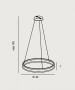 EXCLUSIVE LIGHT Twin S40 Modern LED Suspension Lamp technical measures