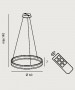 EXCLUSIVE LIGHT Twin S60 Modern LED Suspension Lamp technical measures