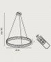 EXCLUSIVE LIGHT Twin S80 Modern LED Suspension Lamp technical measures