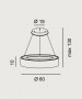 EXCLUSIVE LIGHT Aurora S60 Modern LED Suspension Lamp technical measures