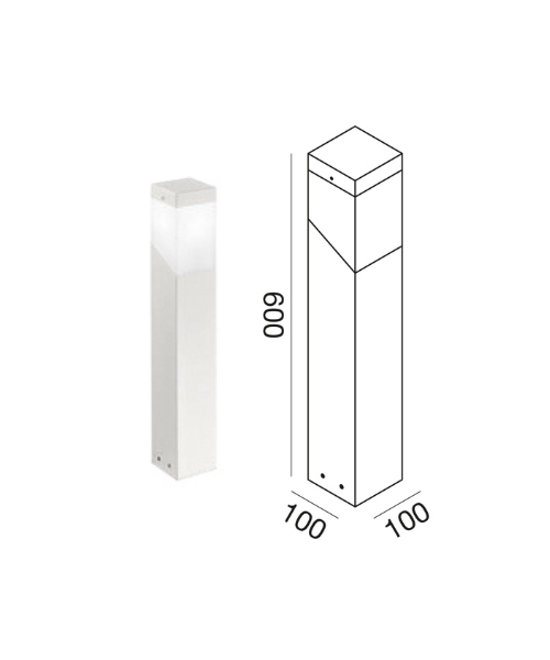 GEA LED Sury Paletto GES620 Palo che Esterno E27 3 Colori