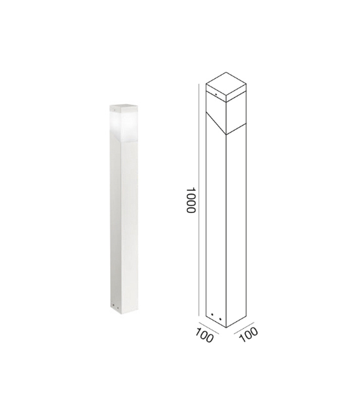 GEA LED Sury GES601 Palo da Esterno H 100cm 3 Colori