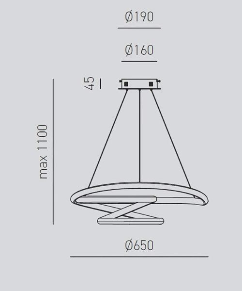 GEA LUCE DIVA S/G O Lampada Moderna a Sospensione Led