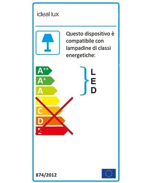 IDEAL LUX Bean AP Round Lampada Da Parete LED 4 Colori