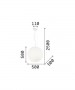 IDEAL-LUX Mapa Bianco SP1 D50 Lampadario Moderno