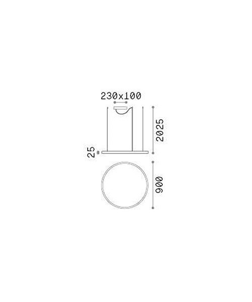 IDEAL-LUX Oracle Slim Round SP D090 DALI Lampadario LED 2 colori