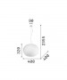 IDEAL-LUX Cotton SP1 D40 Lampada a sospensione in Vetro