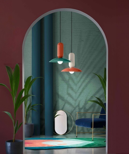 Ferroluce Pau C2630\D Ceramic pendant lamp 5 colors