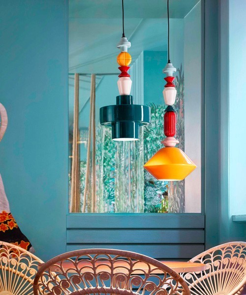 FERROLUCE Lariat C2530\D Lampada a sospensione in Ceramica 2 colori