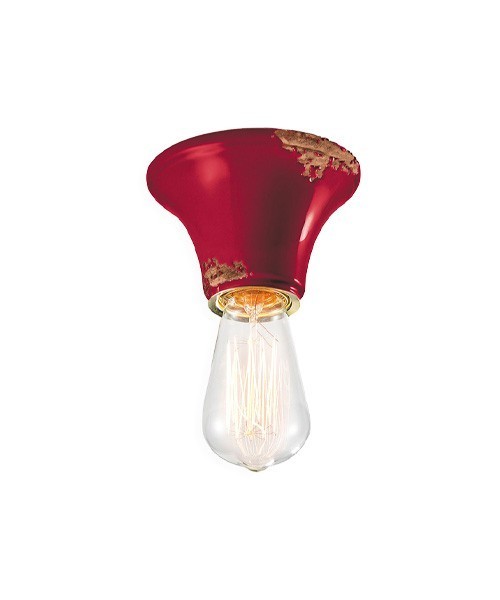 FERROLUCE Vintage C132\R Lampada da soffitto in Ceramica 9 colori