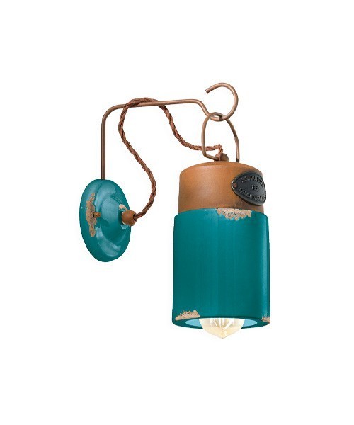 FERROLUCE Industrial C1621\R Lampada da parete in Ceramica 7 colori