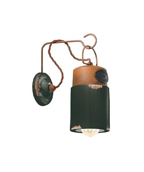 FERROLUCE Industrial C1621\R Lampada da parete in Ceramica