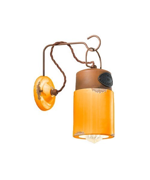 FERROLUCE Industrial C1621\R Lampada da parete in Ceramica 7 colori