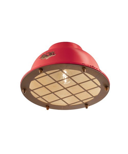 FERROLUCE Industrial C1760\R Lampada da soffitto in Ceramica 7 colori