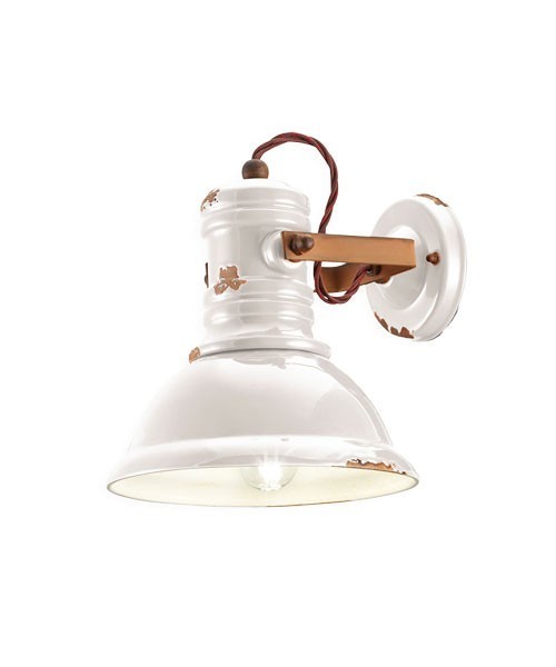 FERROLUCE Industrial C1693\R Lampada da parete in Ceramica 9 colori