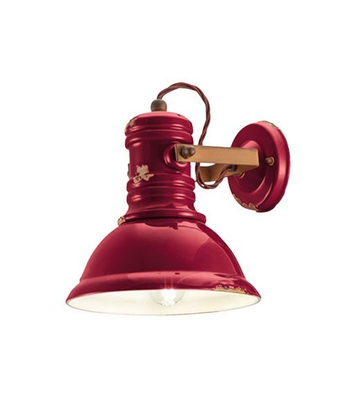 FERROLUCE Industrial C1693\R Lampada da parete in Ceramica 9 colori