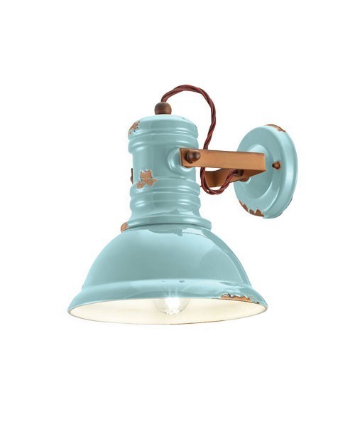 FERROLUCE Industrial C1693\R Lampada da parete in Ceramica 9 colori