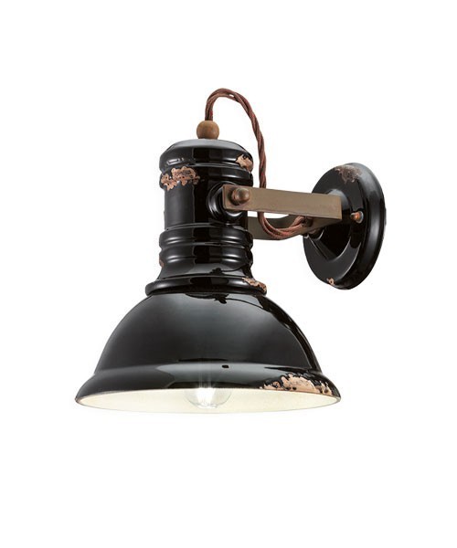 FERROLUCE Industrial C1693\R Lampada da parete in Ceramica 7 colori