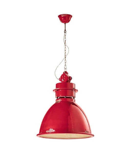 FERROLUCE Industrial C1750\R Lampada a sospensione in Ceramica 7 colori