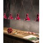 FERROLUCE Industrial C1692\R Lampada a sospensione in Ceramica 5 colori