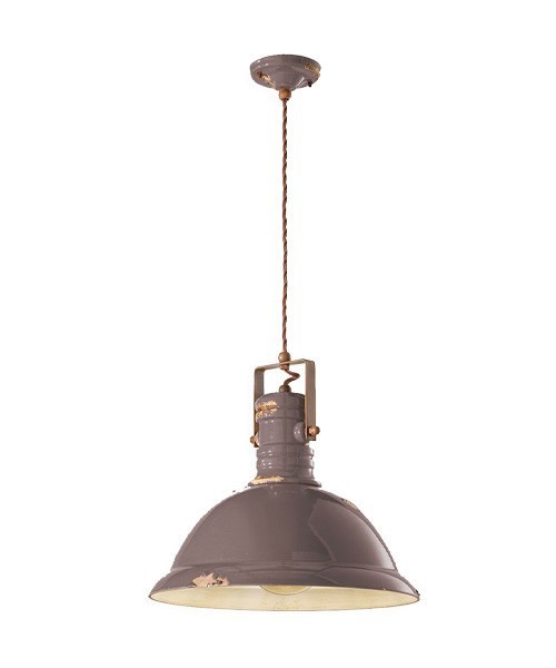 FERROLUCE Industrial C1690\R Lampada a sospensione in Ceramica 9 colori