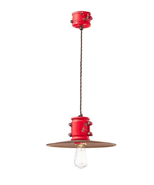 FERROLUCE Urban C1522\R Lampada a sospensione in Ceramica 7 colori