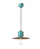 FERROLUCE Industrial C1522\R Lampada a sospensione in Ceramica 7 colori