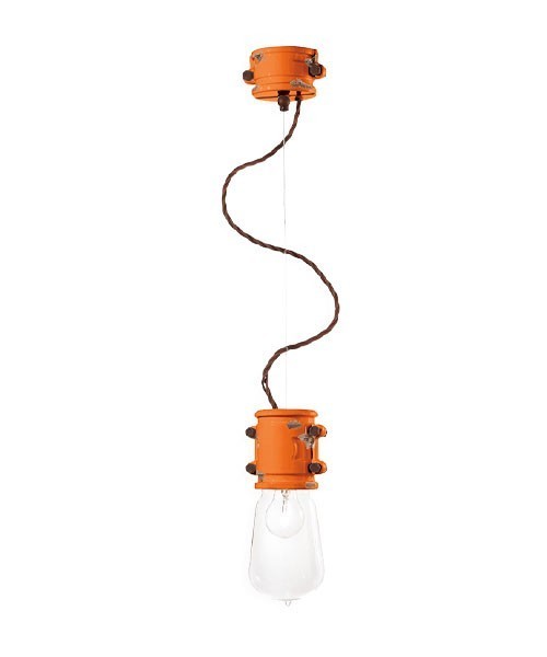 FERROLUCE Industrial C1520\R Lampada a sospensione in Ceramica 7 colori