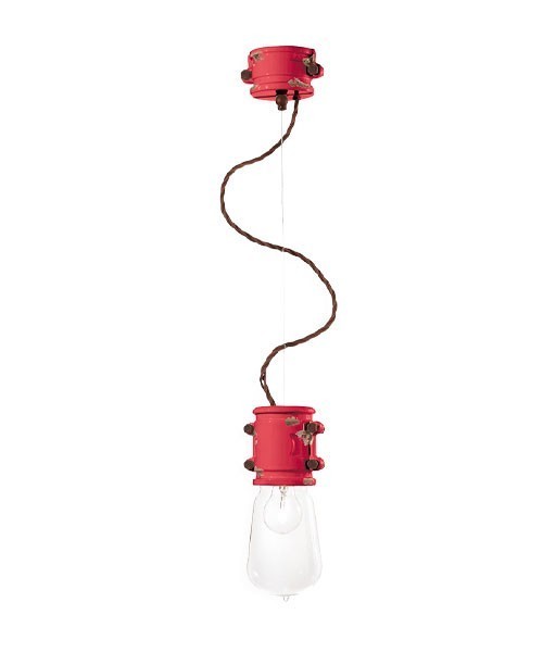 FERROLUCE Urban C1520\R Lampada a sospensione in Ceramica 7 colori