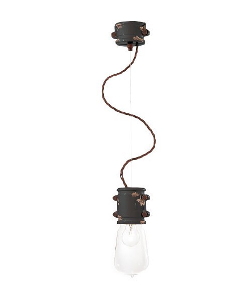 FERROLUCE Industrial C1520\R Lampada a sospensione in Ceramica 7 colori