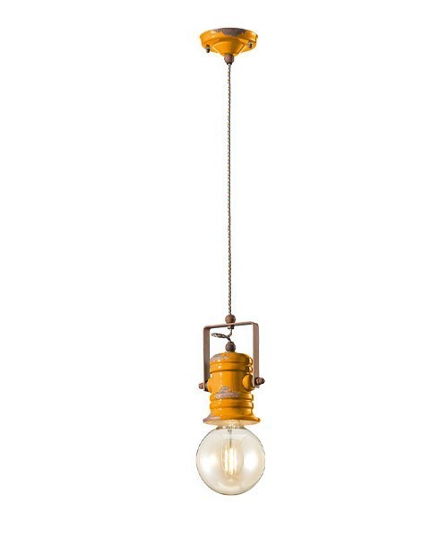 FERROLUCE Urban C1840\R Lampada a sospensione in Ceramica 9 colori