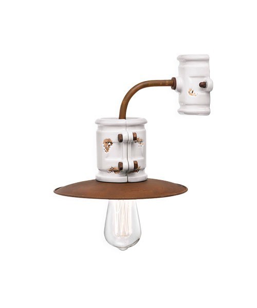 FERROLUCE Urban C1524\R Lampada da parete in Ceramica 7 colori